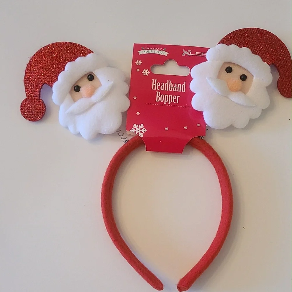 Festive Red Santa Headband for Women & Girls set of 3
